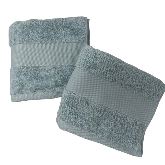 Lauren Ralph Lauren Set of 2 hand towels Aqua Blue NWT - Picture 3 of 8